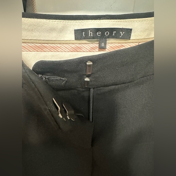 Theory Black Classic Trousers with Tailored Silhouette size 0 - Picture 6 of 7